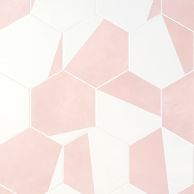 GeoHex Burst 8" Porcelain Tile