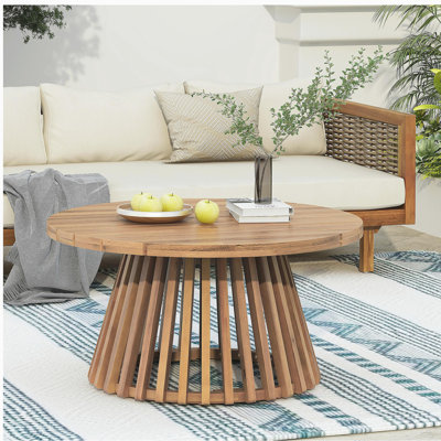 Table basse de patio en bois d'acacia