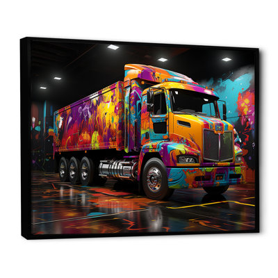 " Street Art Semi Trailer Truck "