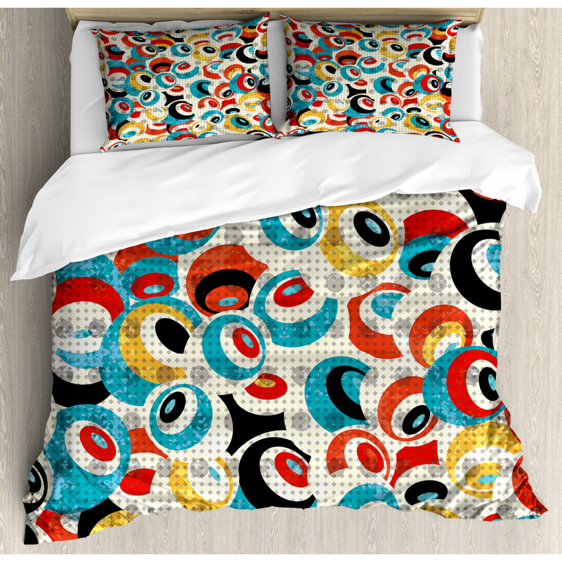 Modern & Contemporary Polyester Duvet Cover, Queen Duvet Cover + 2 Standard Shams