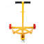 Chariot à tambour de 55 gallons, capacité de charge de 1200 lb, chariot à tambour de chariot à chariot rond à profil bas en acier, structure en acier robuste avec poignée réglable à 3 roues, pour atelier atelier