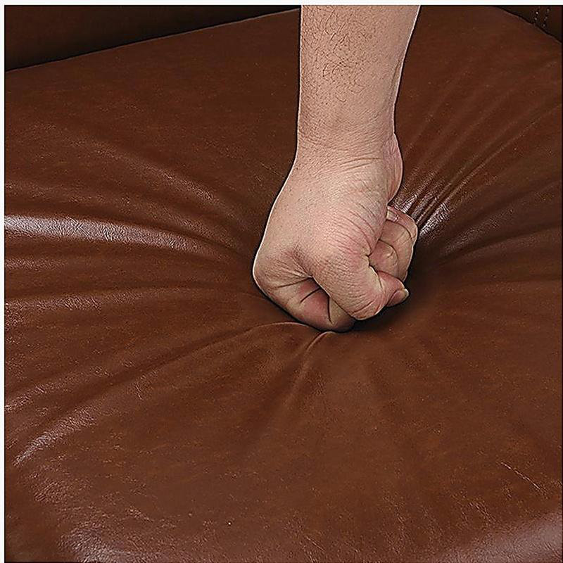 Chaise décorative en cuir de polyuréthane, fauteuil avec cadre en bois de style médiéval moderne, chaise de lecture avec dossier haut, convient au salon