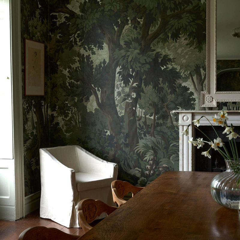 ARBOREA Wallpaper - Verde 9'10" - full height wallpaper