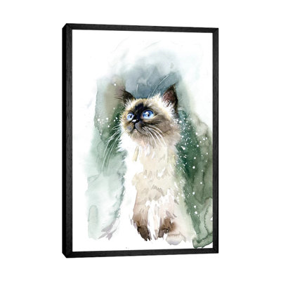 Kitten With Blue Eyes by Marina Ignatova - Painting on Canvas