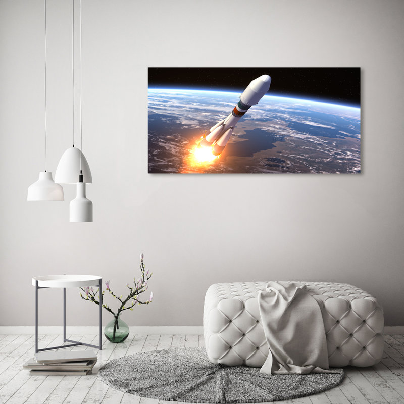 A Space Rocket - Wrapped Canvas Print