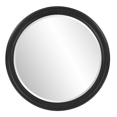 Meayki Solid Wood Round Mirror
