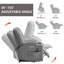 Fauteuil inclinable électrique avec massage, chaleur, ports USB et porte-gobelets-224082077