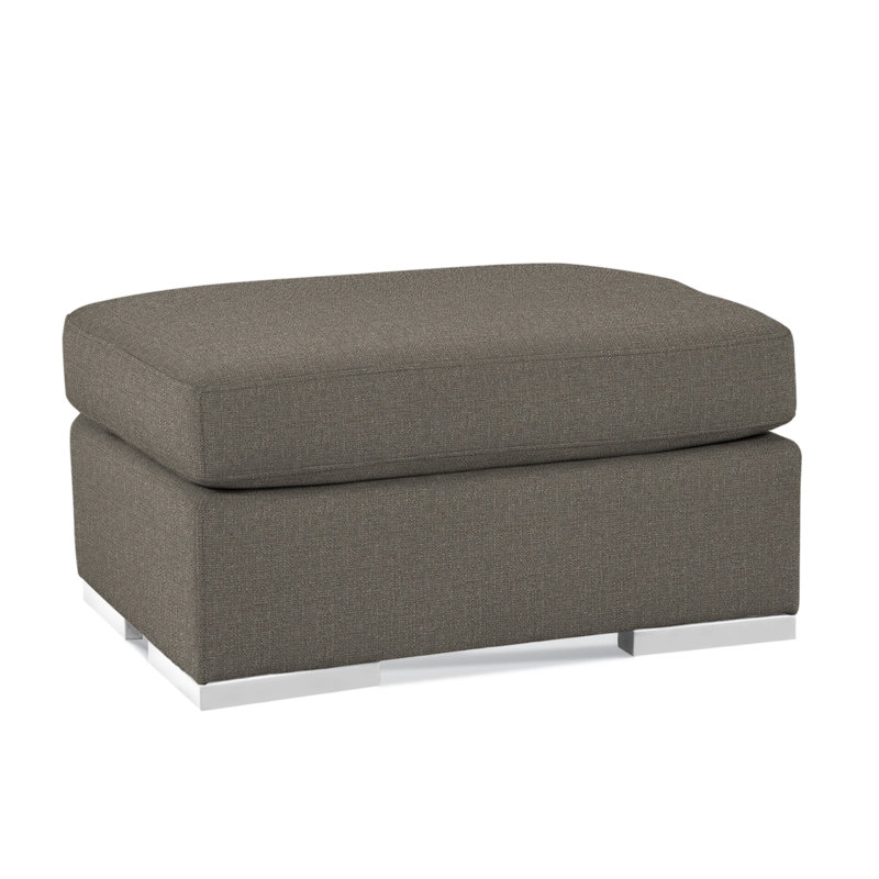 Memphis Ottoman, Gray Sugar Performance; 0863-84, Frost White