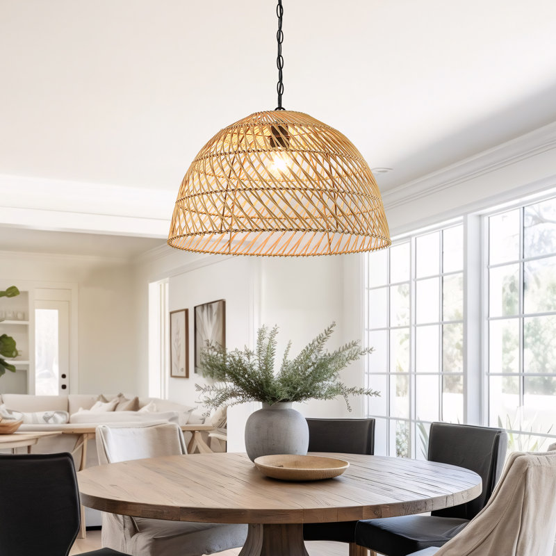 Luminaire suspendu en forme de dôme à 1 lumière 22 po Ylve