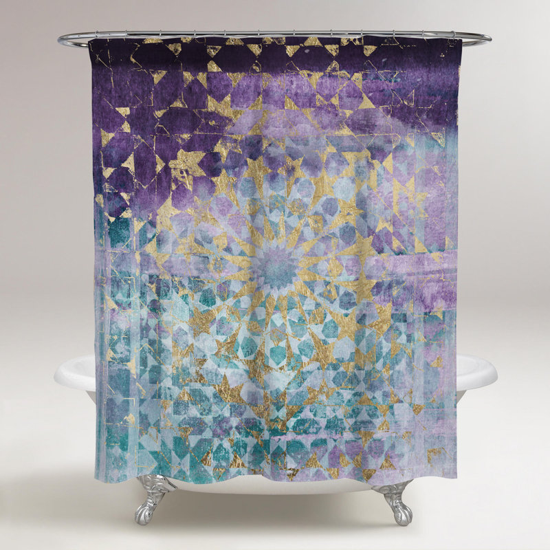Rideau de douche Romona Viridian Mandala