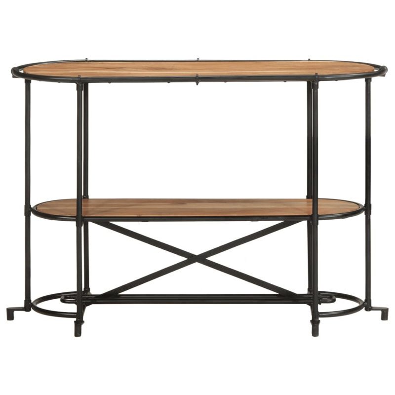 4-3 110cm Solid Wood Top Console Table, Solid acacia wood