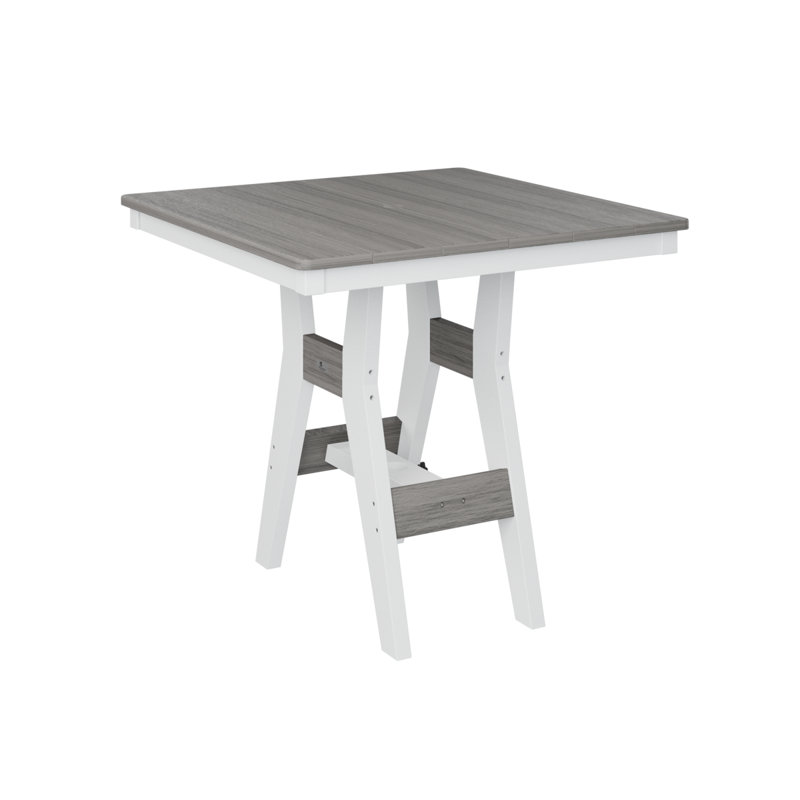 Table de bar berlinoise berlinoise, Bois flottant gris, H 35,5 po x l 33 po x P 33 po