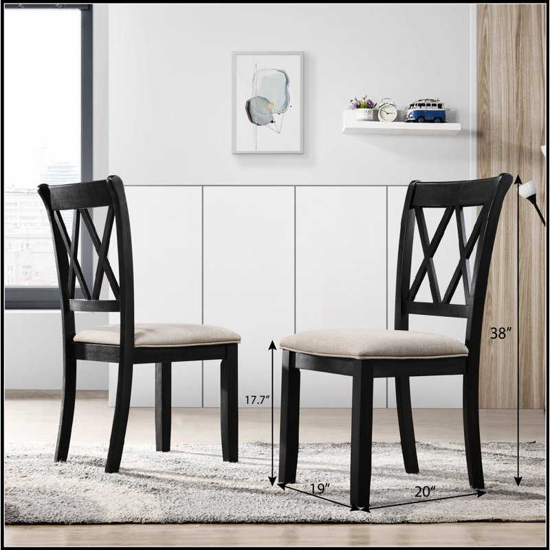 Ensemble de salle à manger 5 pièces avec table à épingle et 4 chaises à dossier croisé Arroyo, conception moderne avec ports USB et rangement