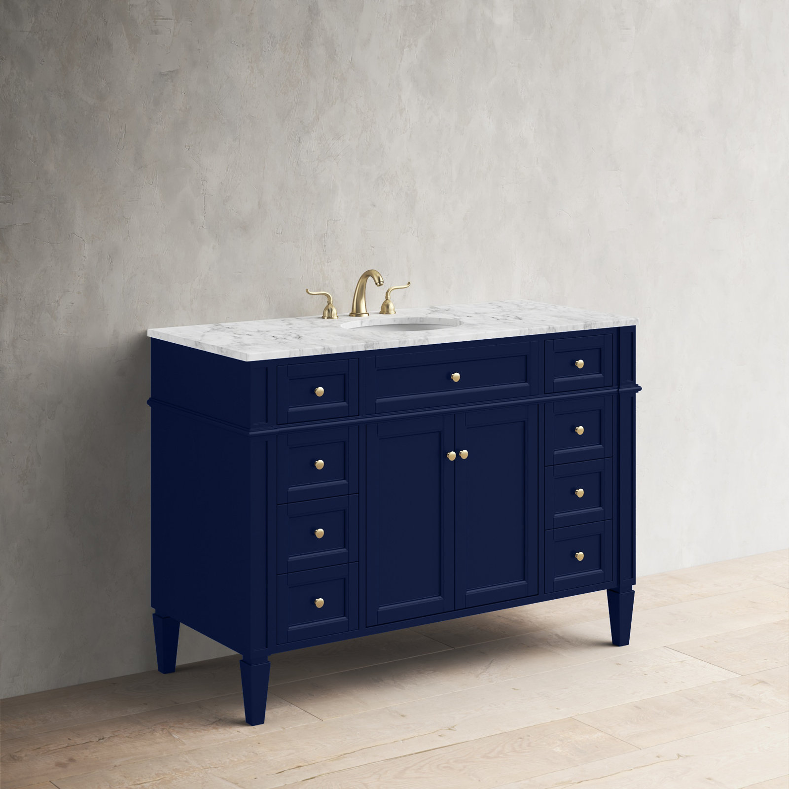 Rivers 48'' Single Bathroom Vanity, Blue