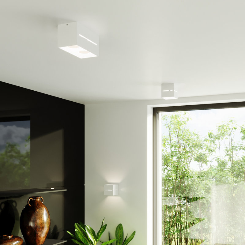 Lobo Flush Mounted Sconce, White