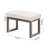 27" Wide Rectangle Ottoman Bench Footrest, White 