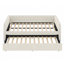 Lit de jour double, canapé-lit capitonné rembourré avec couchette, lit de jour avec bouton et clou en cuivre sur accoudoirs carrés-514186390