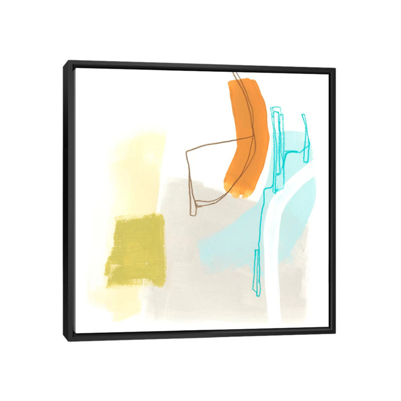 « adagio i », reproduction sur toile, H 18 po x l 18 po x P 1,5 po, Toile avec cadre noir, Pas de tapis