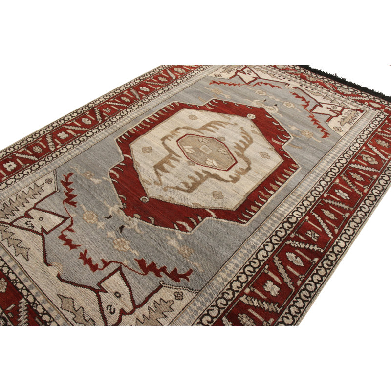 One-of-a-Kind Rectangle 6'5" X 9'1" Hand Knotted Area Rug