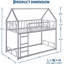 Twin Over Twin Bed, House Bunk Bed Frame with Ladder-496666520