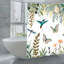 Rideau de douche colibri et floral, 71 × 71-256982699