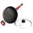 Oster Claybon 3.8 Quart Nonstick Saute Pan With Lid in Speckled Red