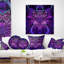 Grand coussin floral bleu et mauve à motif floral-29463012-29463016