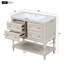 Armoire de salle de bain avec lavabo en résine et 4 tiroirs-1870460460