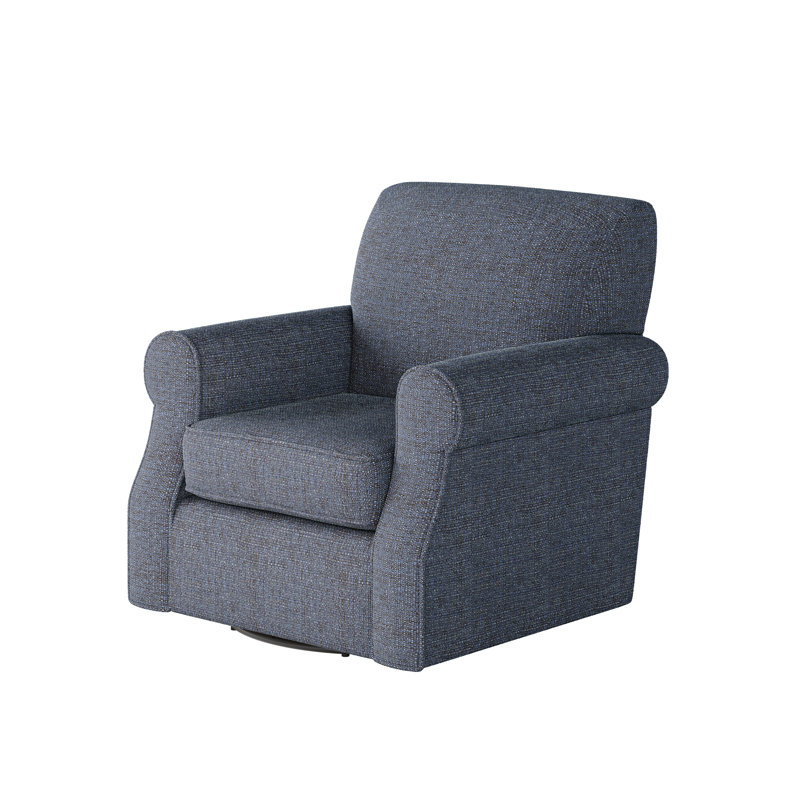 Silverlock Polyester Swivel Armchair, Sugarshack Navy Polyester Blend