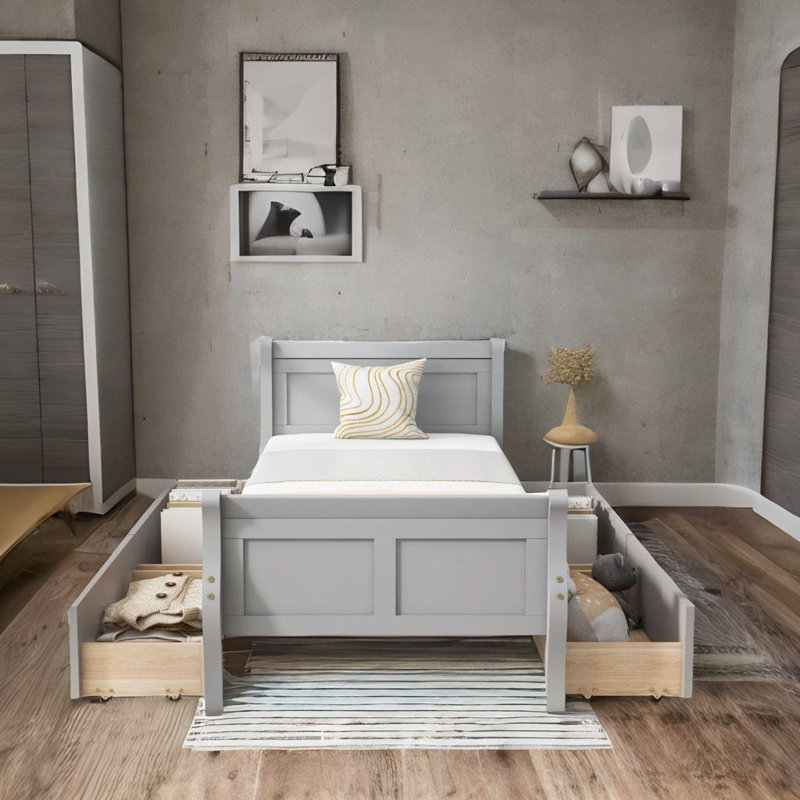 Rahming Storage Bed, Queen, Gray