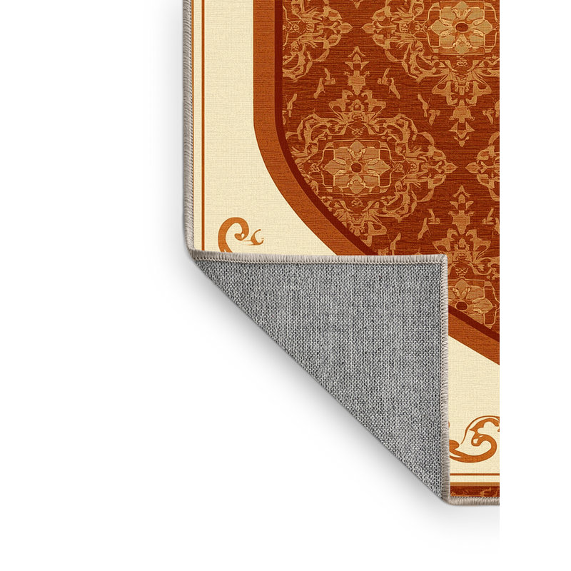 Tapis oriental brun lavable à la machine Warleigh, 7 x 10