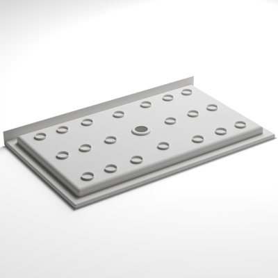 60" x 32" Shower Base,Central Drain Single Threshold Shower Base with Efficient Drainage, Shower Pan with Slip Resistant Textured Surface (Drain Not Included)