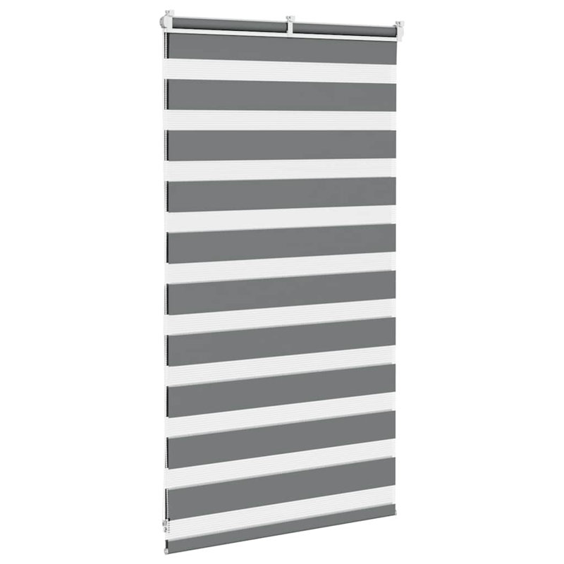 George Oliver Zebra Blind Polyester, Dark Grey, 90cmW x 100cmL