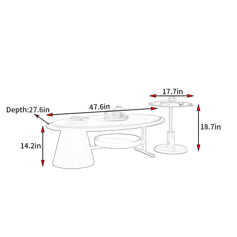 Table basse de style italien minimaliste