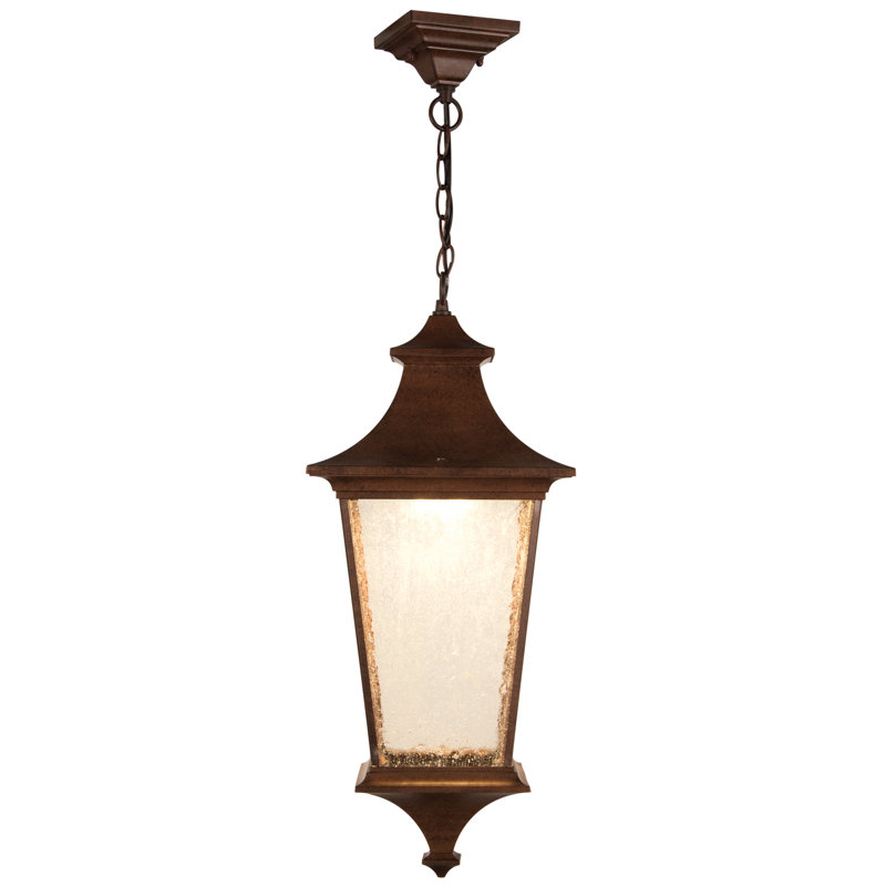 3 - Light Outdoor Hanging Lantern, Aged Bronze