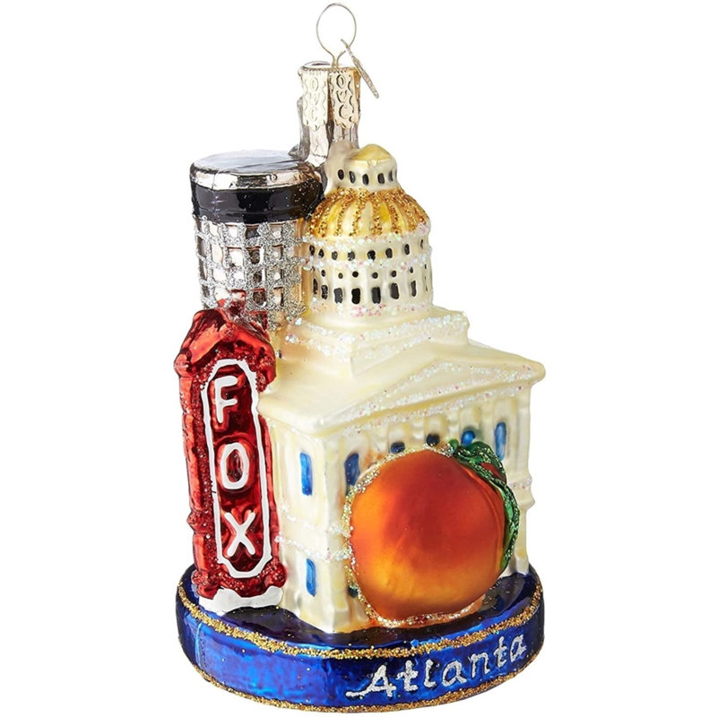 Ornement de Noël en verre soufflé Old World pour arbre de Noël, Atlanta