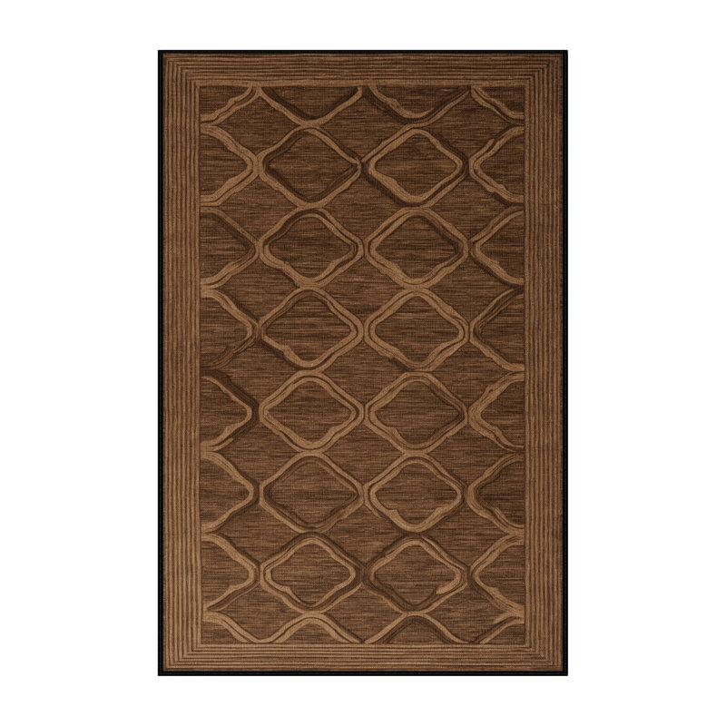 Tapis brun treillis lavable à la machine, Tapis de couloir 2 pi x 4 pi