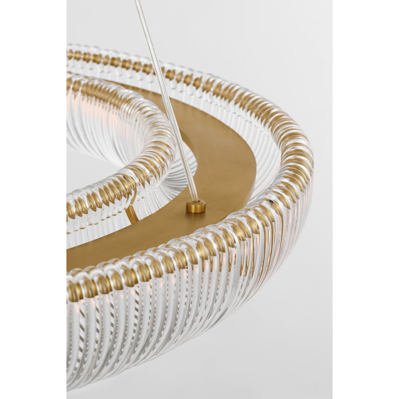 Pierce 1 - Light Chandelier, 30, Burnished Brass