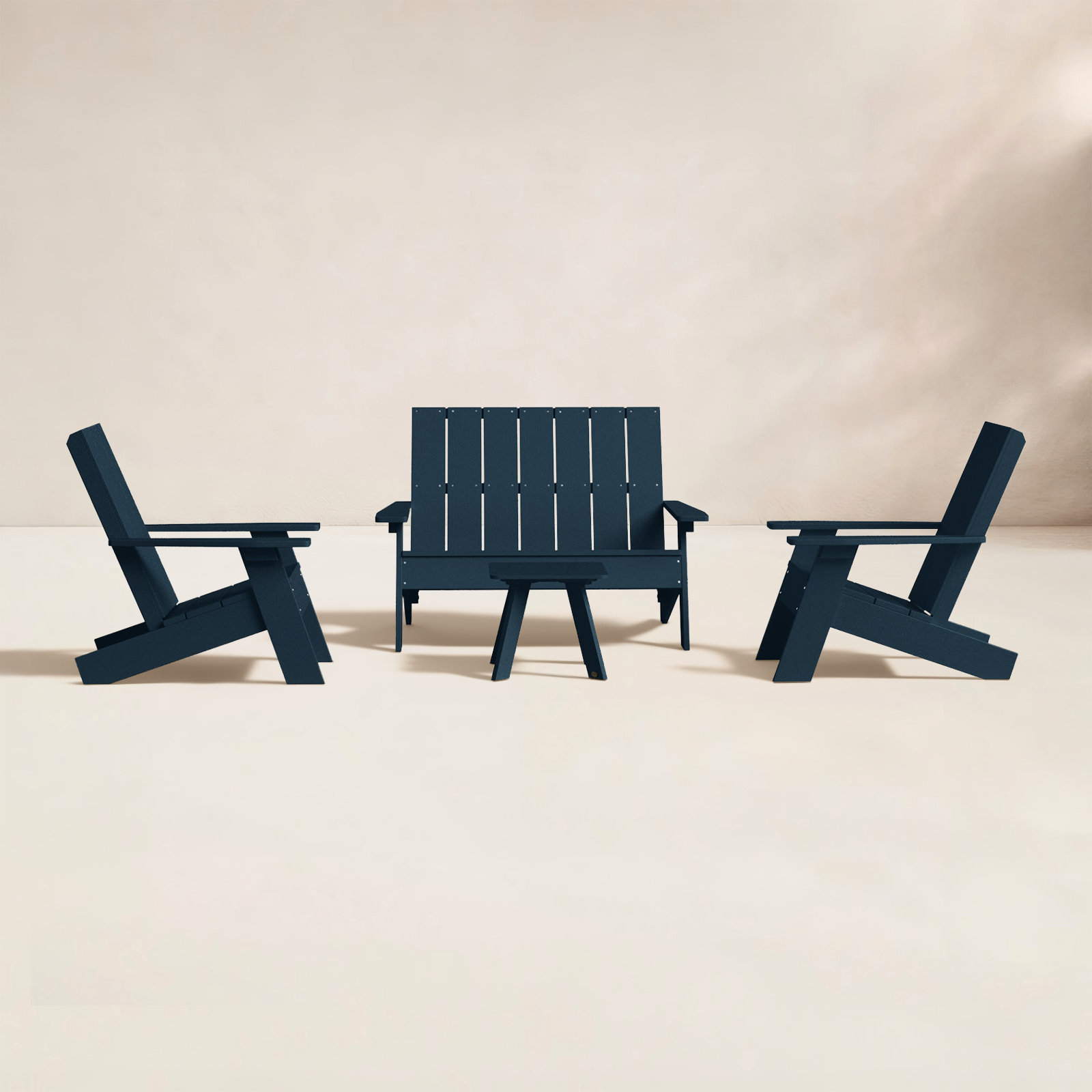 Byrnes 4 - Person Patio Conversation Set, Federal Blue