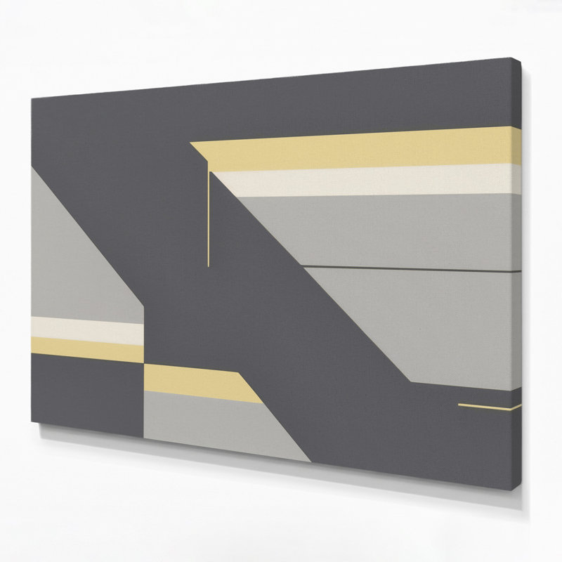 Minimalisme 83, art mural sur toile grise, 8" H x 10" W