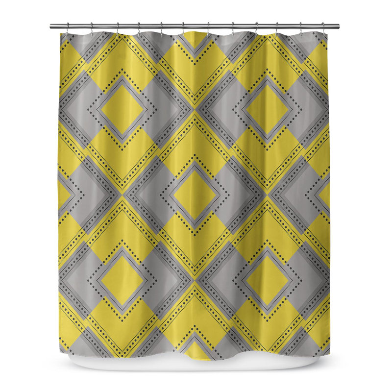 Codie Geometric Shower Curtain, 90" H x 70" W