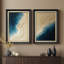 «Dramatic Coastline Edge Deep Blue Contrast», ensemble de 2 reproductions d'art encadrées sur papier de qualité supérieure 26 po x 36 po-1614980321