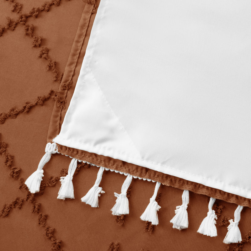 Rideau de douche Shorey, H 74 po x l 36 po, Terracotta