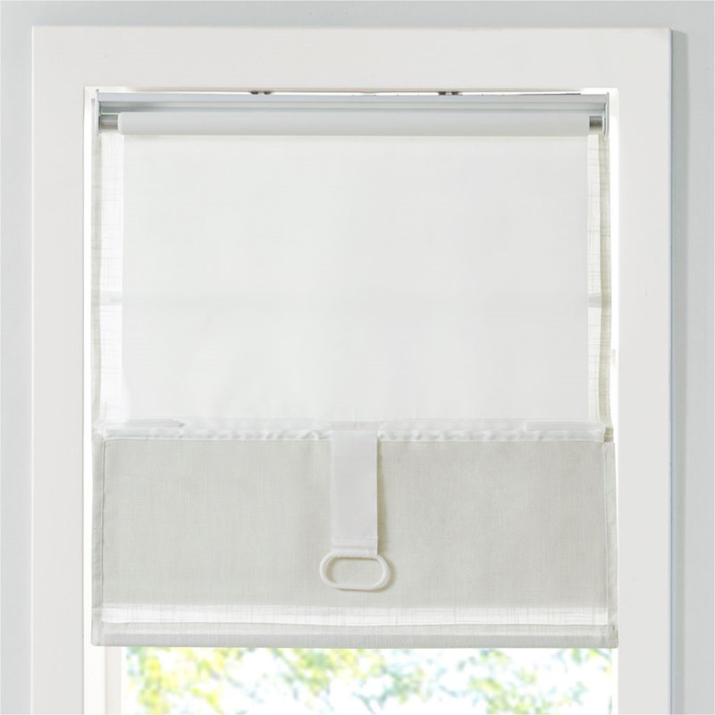 Light Filtering Cordless Roman Shade White 31x64"