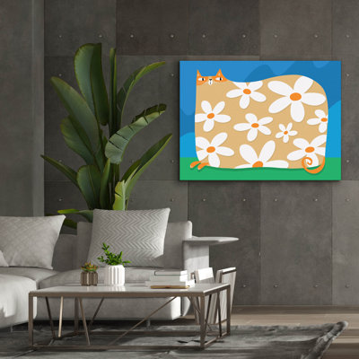  «Spring Cat» par Gabriela Avila, art mural sur toile, 54 po x 40 po