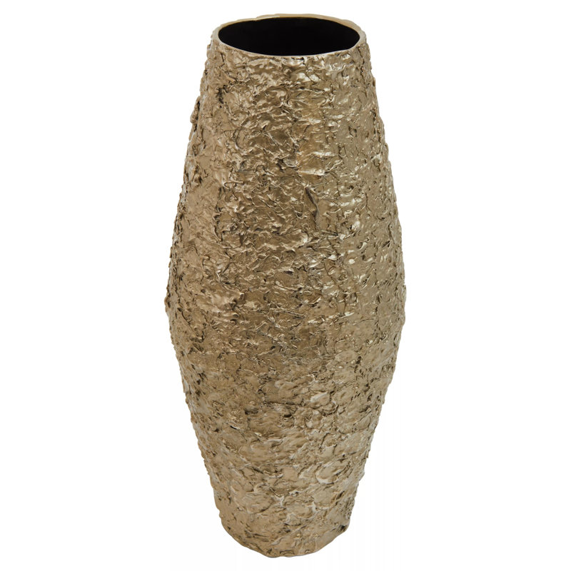 Beric Metal Table Vase, Gold, 52cm H x 21cm W x 21cm D