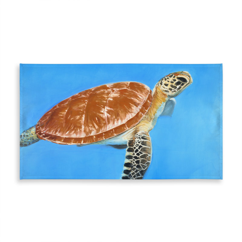 Green Aquatic Turtle Tablecloth - Indoor/Outdoor Home Decor