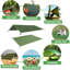 Empreinte de la tente, tapis de sol imperméable PU 3000 de grande taille pour le camping familial, tapis de drap de sol avec 6 piquets pour le camping-100268810