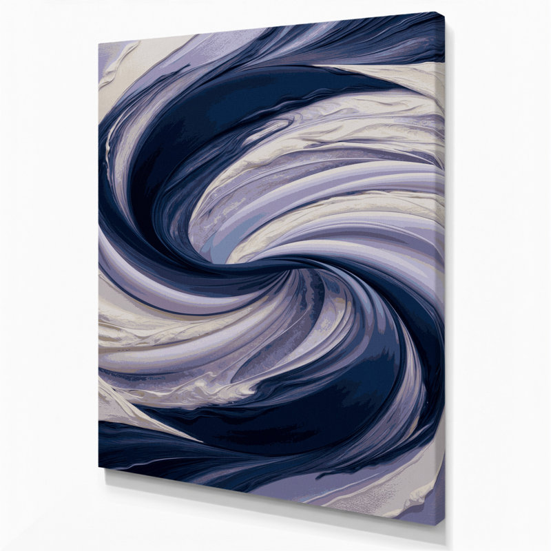«Abstract Landscape 67», art mural sur toile bleue, H 18 po x l 12 po