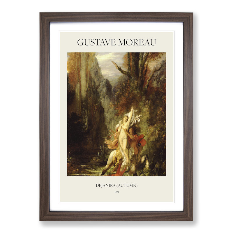 Autumn by Gustave Moreau - Picture Frame Graphic Art, Walnut Framed, 36cm H x 27cm W x 2cm D